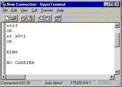 HyperTerminal Screen Shot